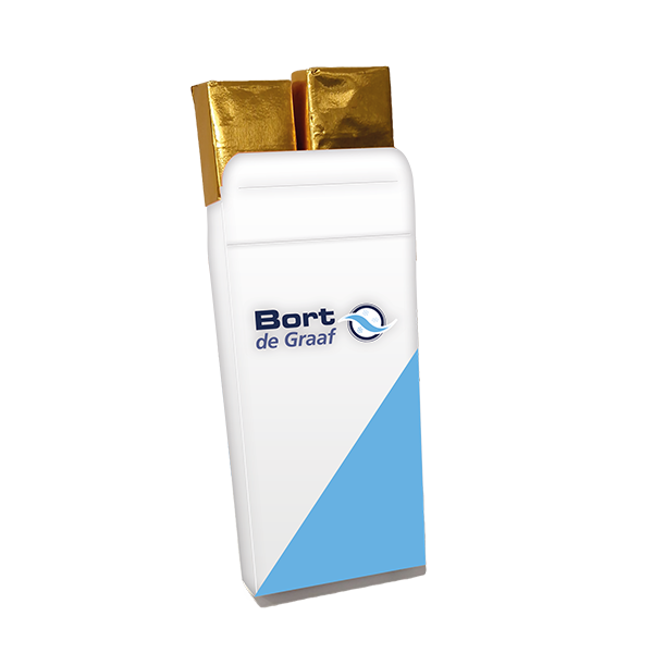 Doosje met 2 gevulde chocoladerepen