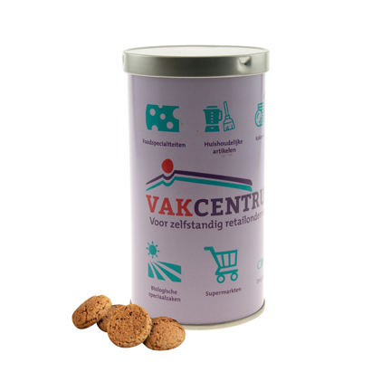 Conservenblikje met kruidnootjes of strooigoed