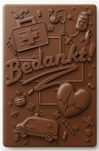 Dag van de zorg Chocoladekaart 3D