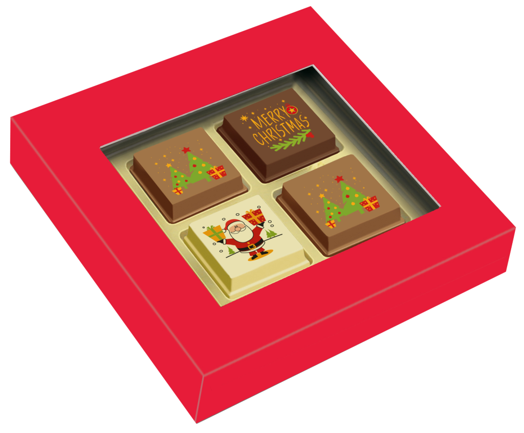 Doosje met 4 Kerstpralines