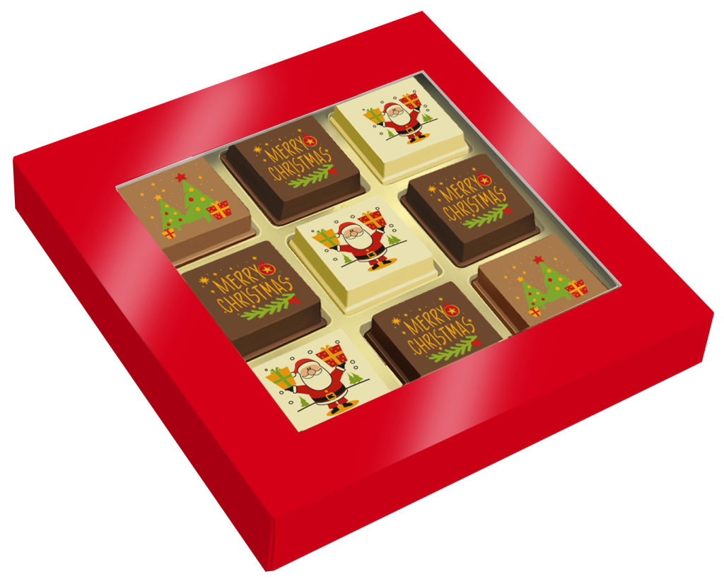 Doosje met 9 Kerstpralines