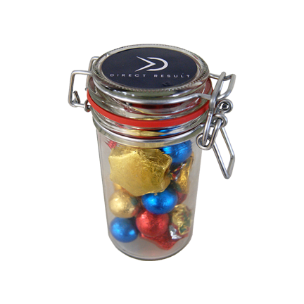 Kleine weckpot met Kerstvulling