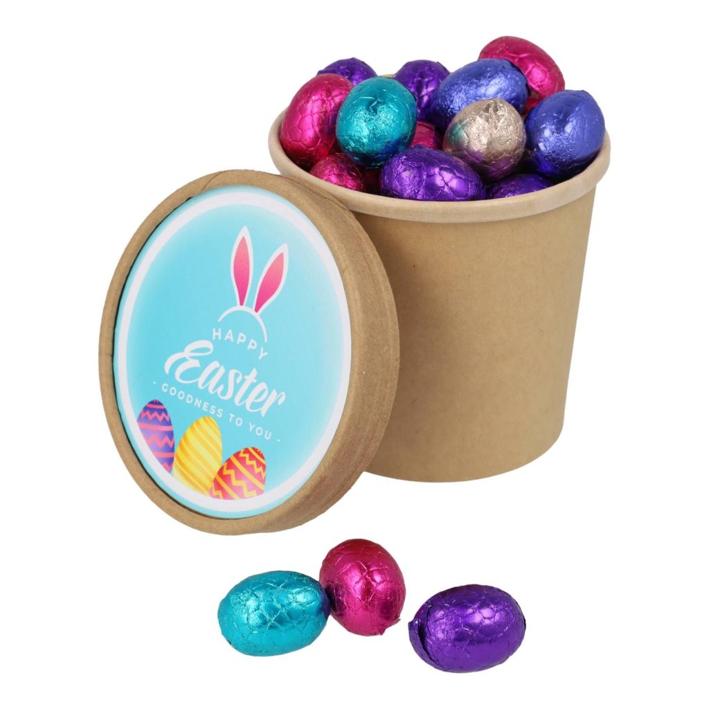 Bio kraft papieren beker met Paaseitjes