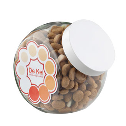 Maxi glazen bokaal met kruidnoten of strooigoed