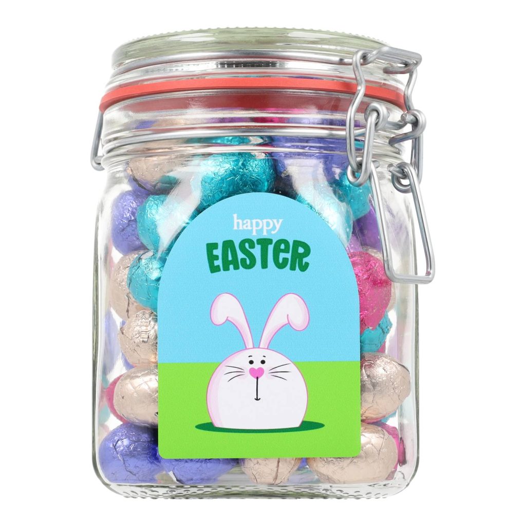 Medium weckpot met paaseitjes