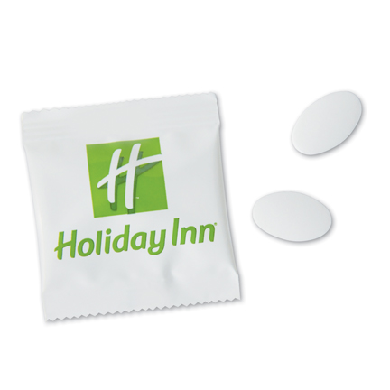 Mini sachet met 2 suikervrije mints