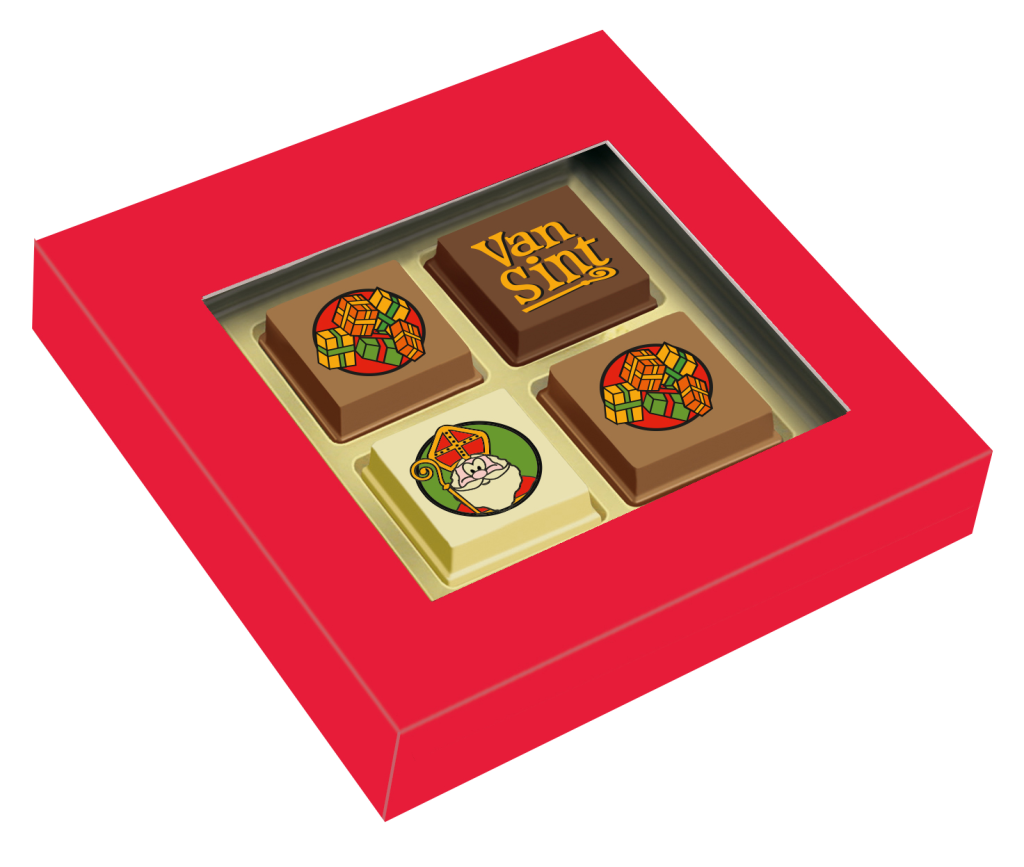 Doosje met 4 Sintpralines