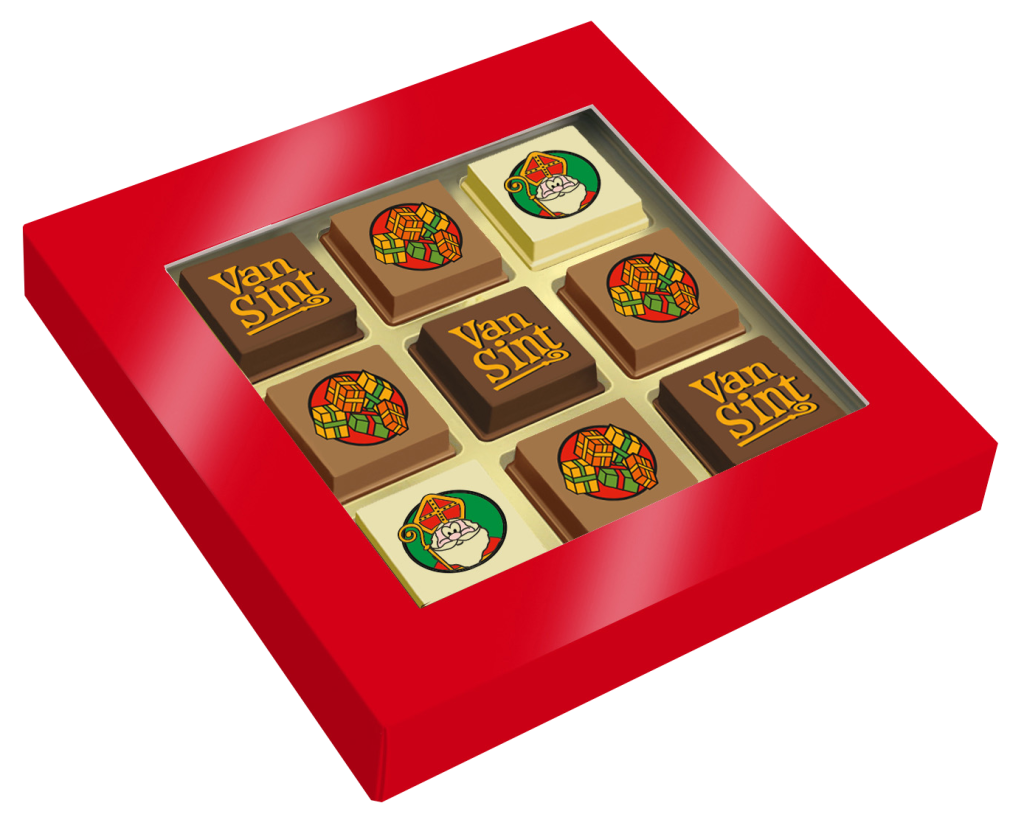 Doosje met 9 Sintpralines