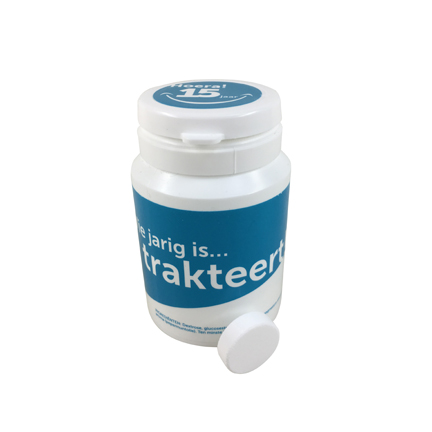 Snoeppotje gevuld met Pepermunt / Druivensuiker