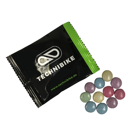 Zakje gevuld met BIO chocoladelentilles