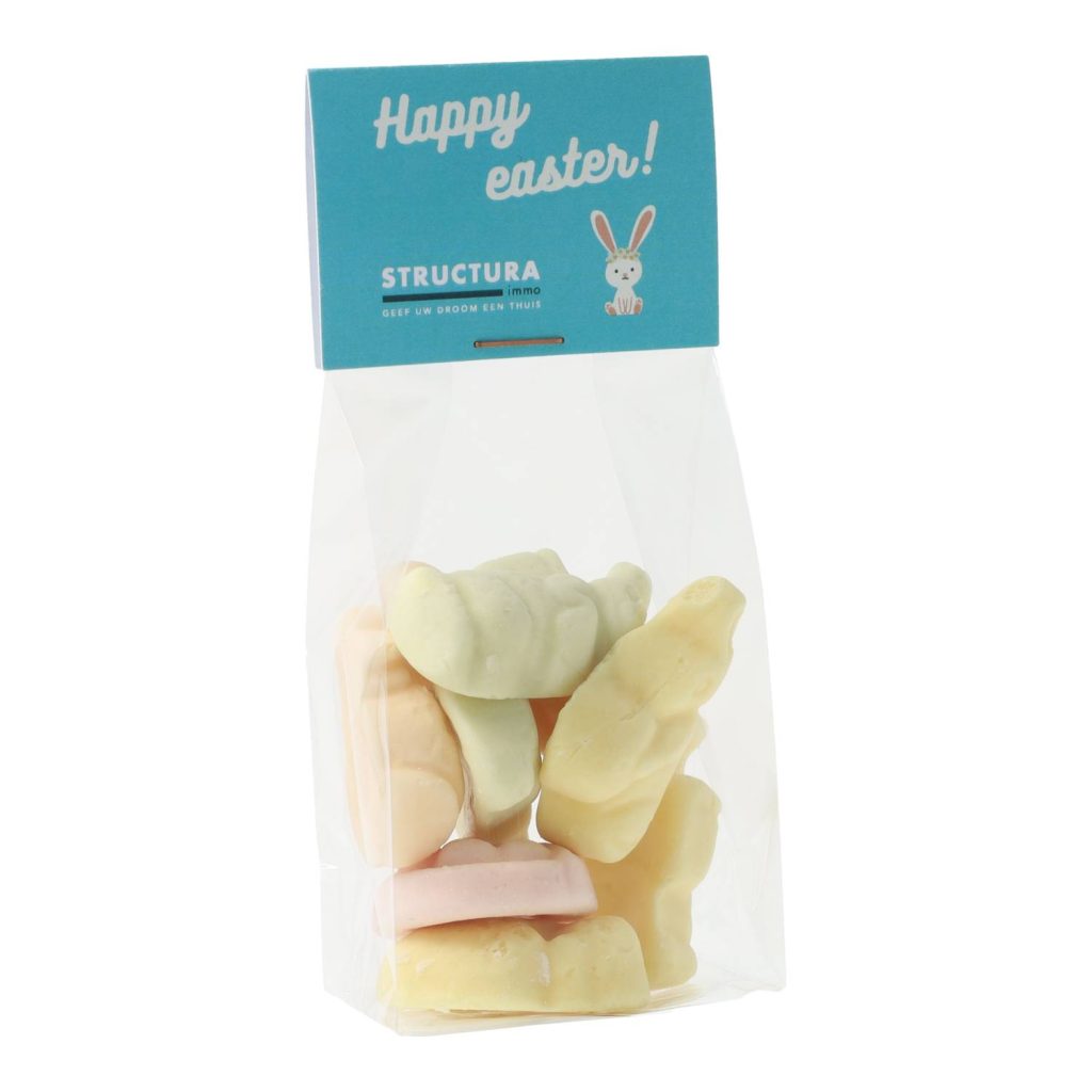 Kopkaartzakje met Paasschuim figuurtjes