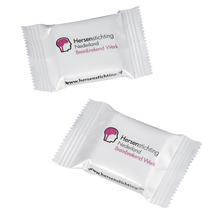 Flowpack met vierkante druivensuiker