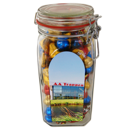 Grote weckpot met Kerstvulling